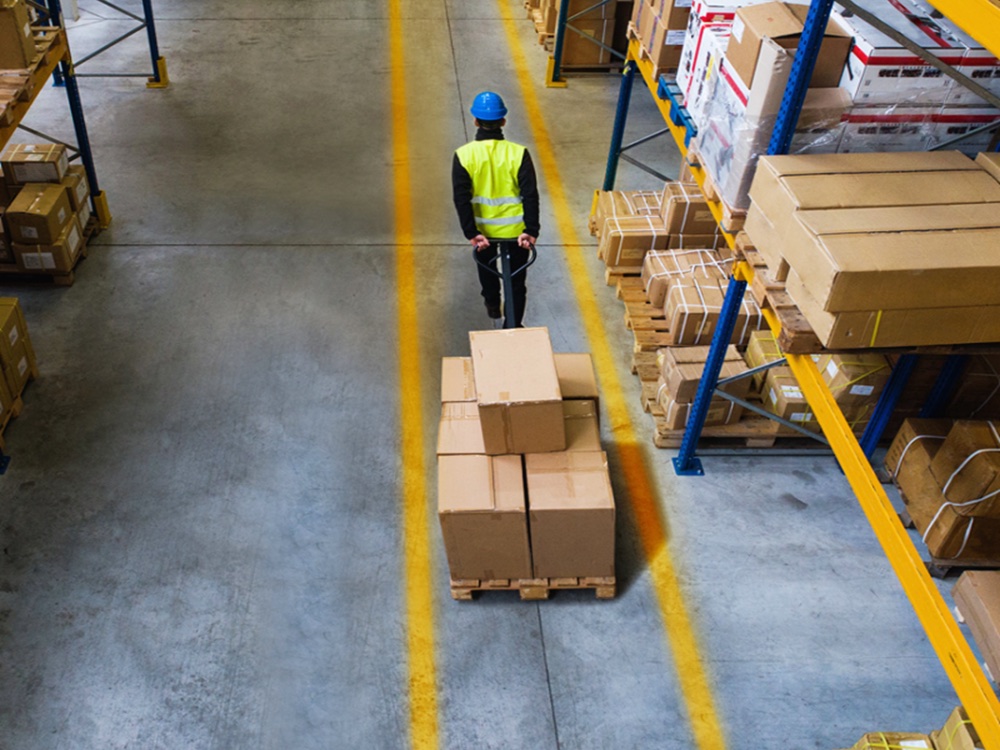 Marquage au sol - chantier OptimSpace